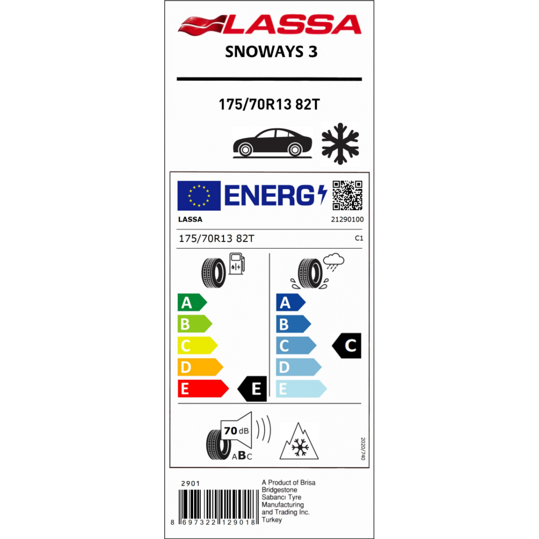 175 70 R 13 LASSA SNOWAYS4 82T