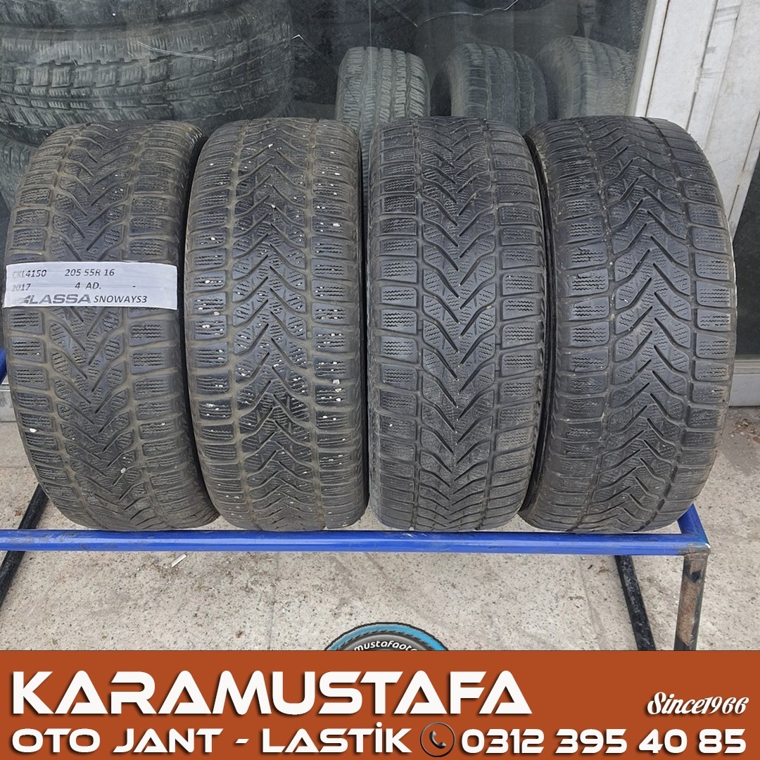 205 55 R 16 LASSA SNOWAYS3 91T * 2017 * 4 ADET * CKL4150